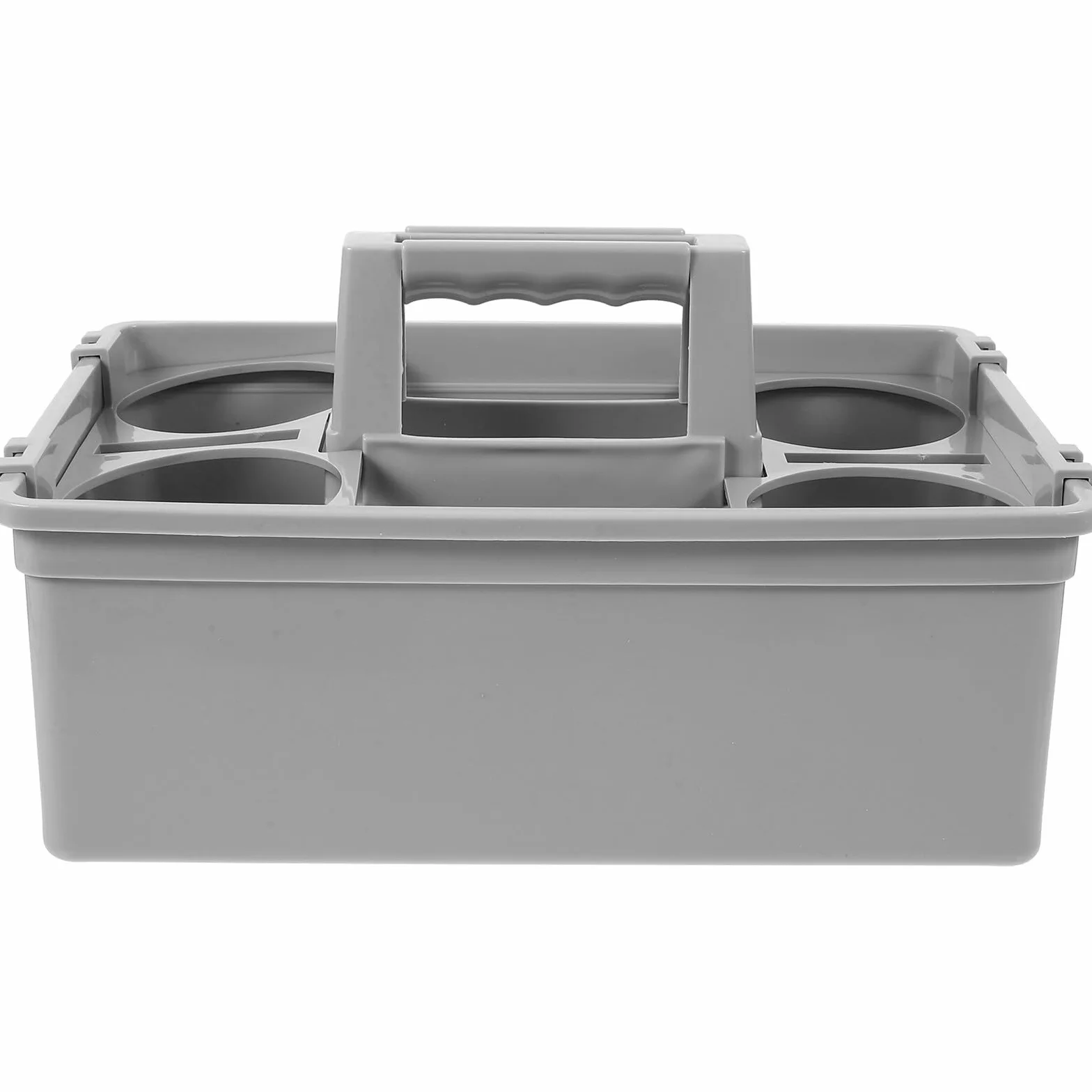 DOITOOL Cesta Organizadora de Plástico y Compartimentos Separados Asa Ergonómica para Almacenar Utensilios y Productos de Limpieza Hogar