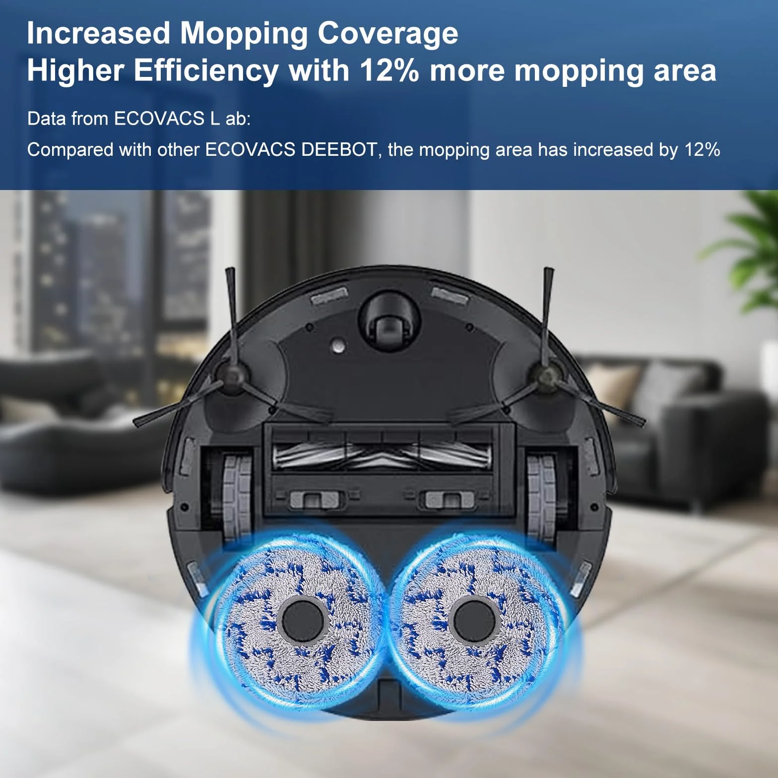 4 Piezas Repuesto de paño de microfibra Compatible with ECOVACS DEEBOT X1 OMNI TURBO Robot Aspirador