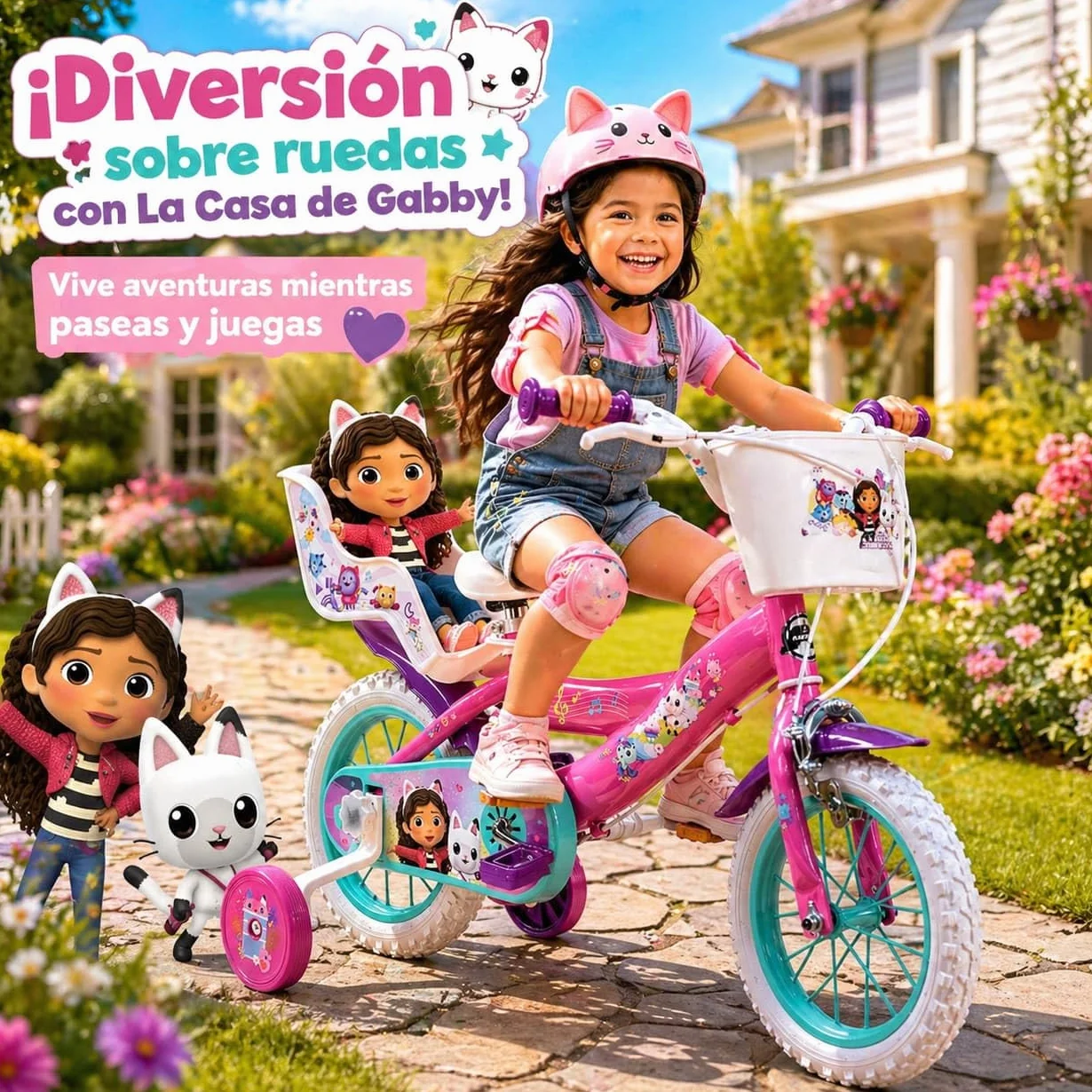 TOIMSA Gabby's Dollhouse Kinderfahrrad Rosa Small
