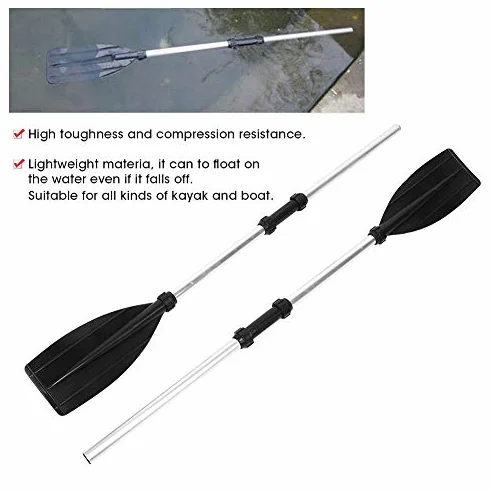 Aramox Remos Kayak Aleación Aluminio Desmontables 125 cm Flotantes Portátiles Pala Ancha Canoa Balsa Moto Acuática