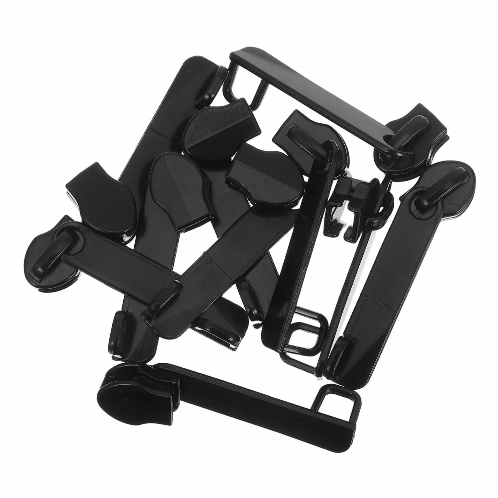 Veemoon 100 Piezas Tiradores de Cremallera Desmontables para Mochila y Maleta Reemplazo Ergonómico Resistente con Diseño Antiexplosión Negro para Reparación y Seguridad de Equipaje de