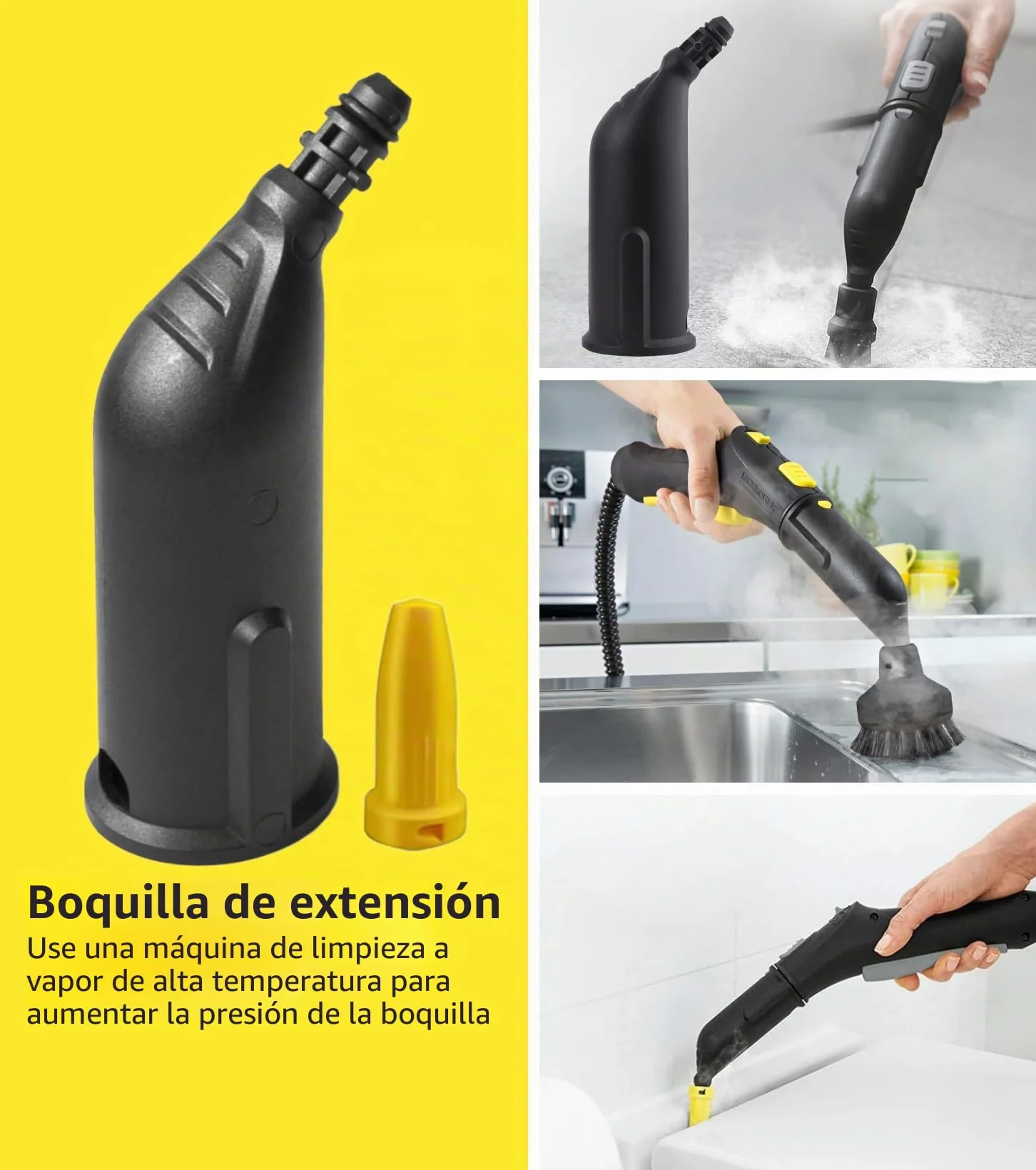 14 piezas para limpiador de vapor Karcher SC1 SC3 SC5 SC4 SC2 accesorios, para accesorios Karcher SC1 SC3 SC5 SC4 SC2 juego de piezas de repuesto, incluye boquilla alargada, boquilla curvada