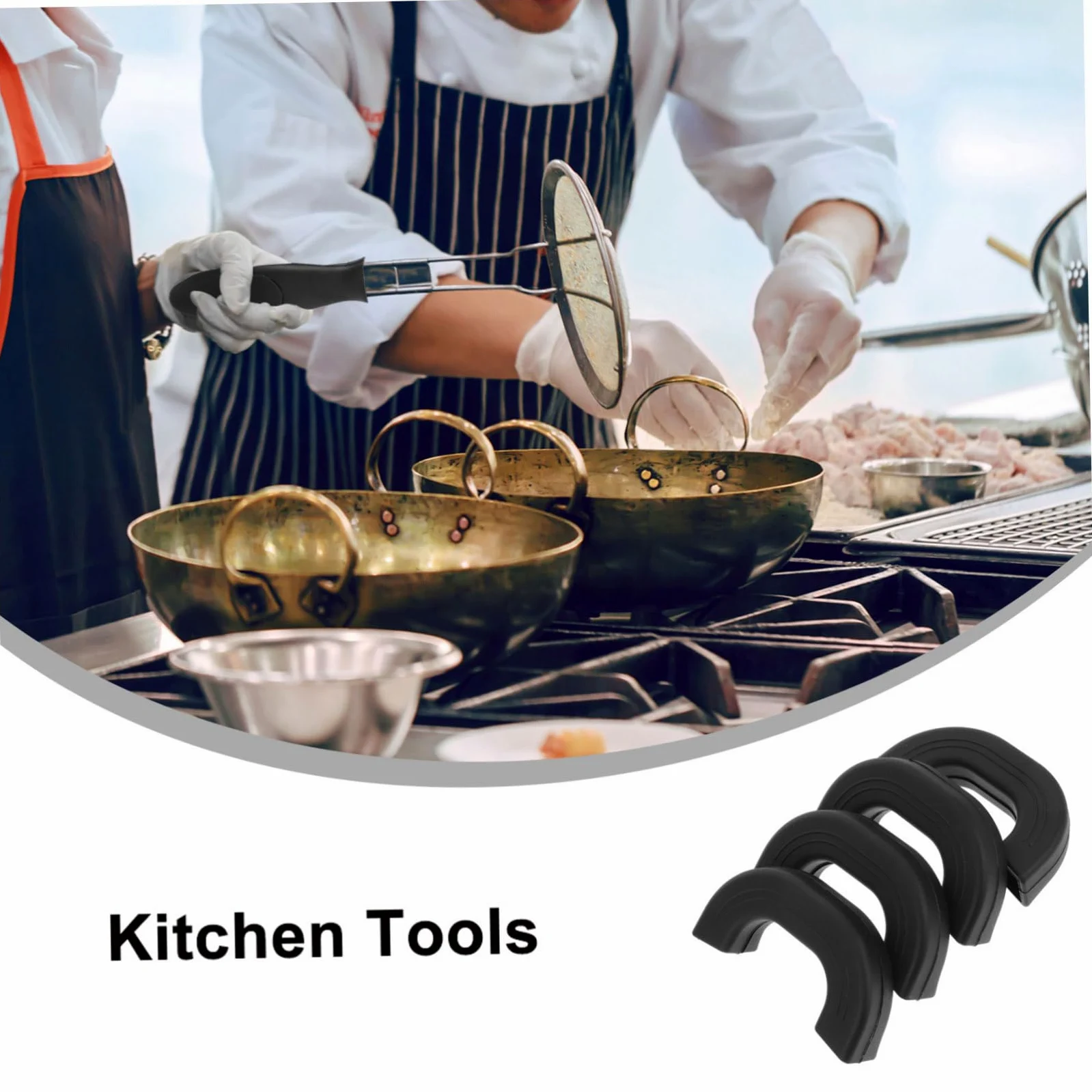 Garneck 4 Piezas Fundas Protectoras de Silicona para Asas de Ollas Resistentes al Calor y Antiescaldaduras para Cocina y Cómoda