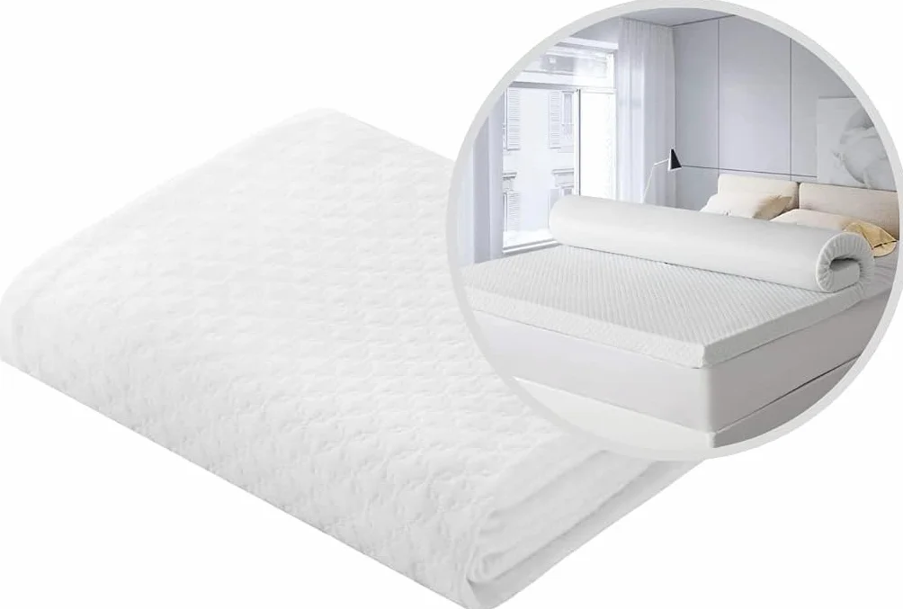 Topper Viscoelástico | Fabricacion Española | Topper para Colchón Nucleo de Viscoelastica | 135 x 190cm | Grosor 7CM | Sobrecolchón Hipoalergénico Transpirable | Mejora Circulacion Sanguinea