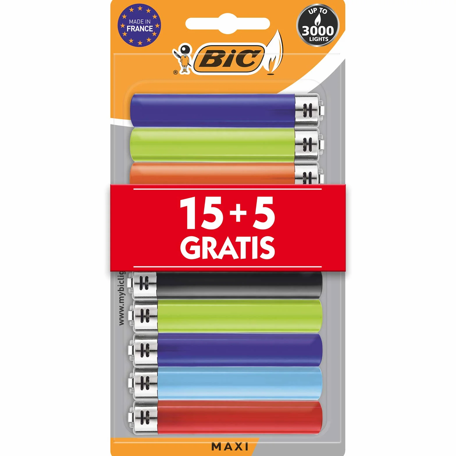 BIC 20 encendedores Maxi Surtidos