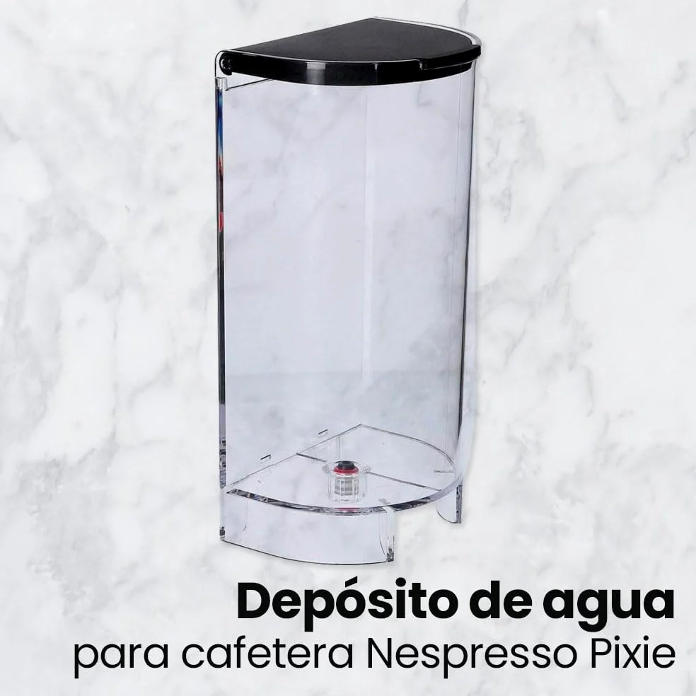 Anakel Home Repuesto Depósito Agua Cafetera MS-0067944 Compatible con Cafetera Nespresso Pixie XN3005, XN3006, XN3008 | Tanque de Agua, Plástico Resistente, Incluye Tapadera, 0.7L