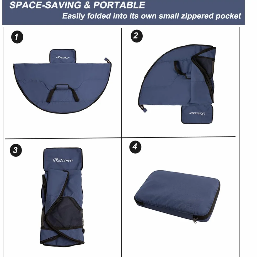 Raprance Bolsa de vadeador, cambiador con ventilación de malla, organizador plegable de equipo al aire libre para pesca y caza
