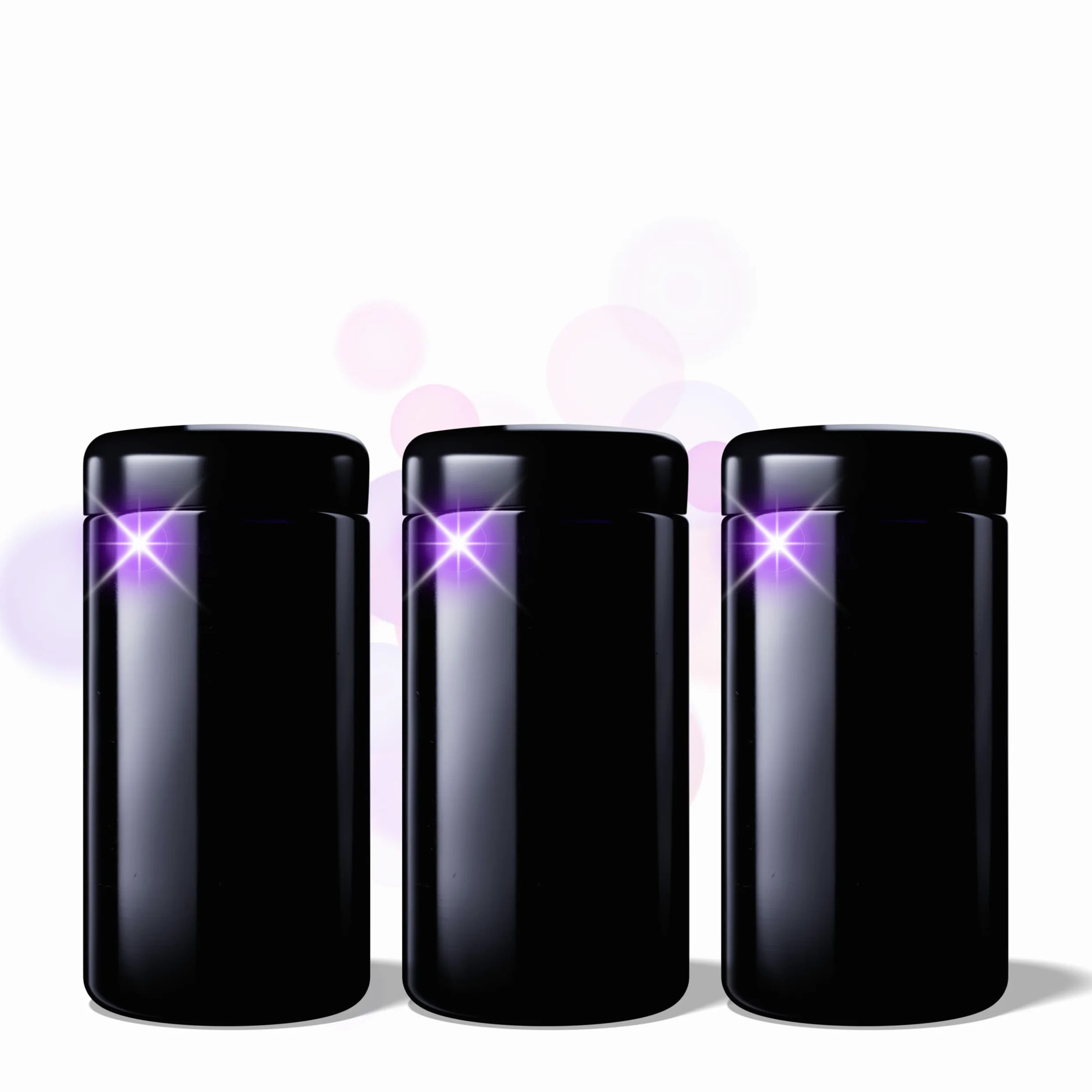 ANCEVIA Tarros de Cristal con Tapa 1000 ml – Set de 3 Botes Herméticos de Vidrio Violeta Miron para Cocina – Conservación Premium para Café, Harina, Arroz y Hierbas – Protección UV