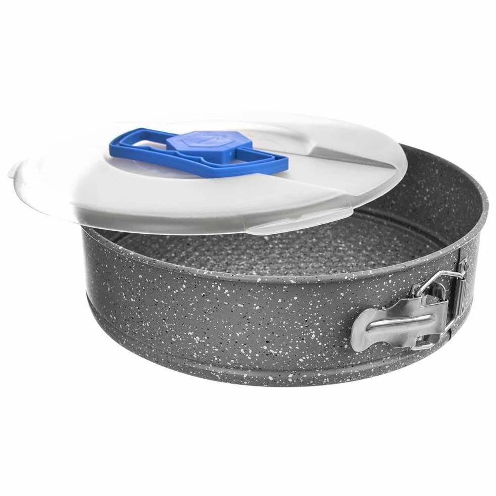 GRANDE - Molde para tartas con tapa (revestimiento de granito, 26 cm)