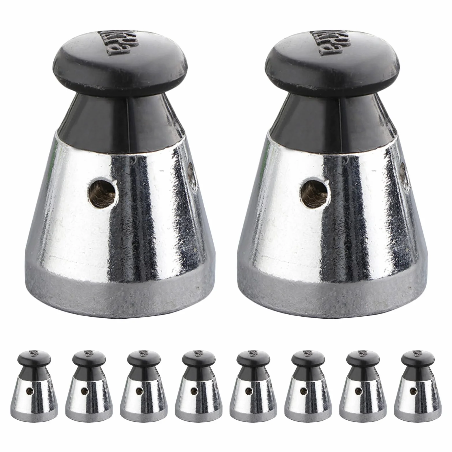 TOYANDONA Válvula de Ajuste de Presión, Acero Inoxidable, Negro, 10 Piezas, Accesorio de Seguridad Válvula de Ventilación y Alivio para Cocina Doméstica, Repuesto Compatible