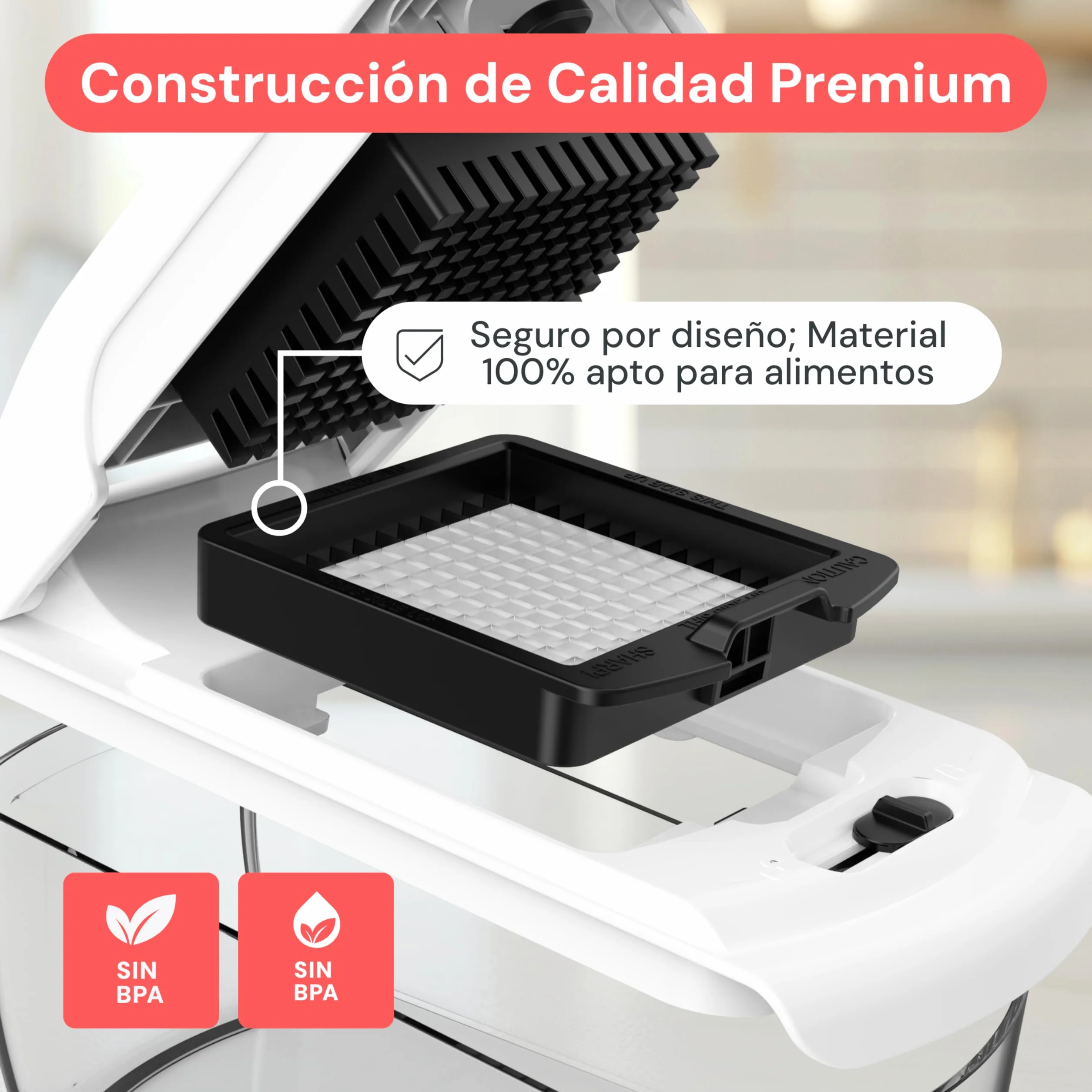 Fullstar Multifuncional Cortador de Verdura y Espiralizador Picador Manual PRO 4-en-1 Blanco