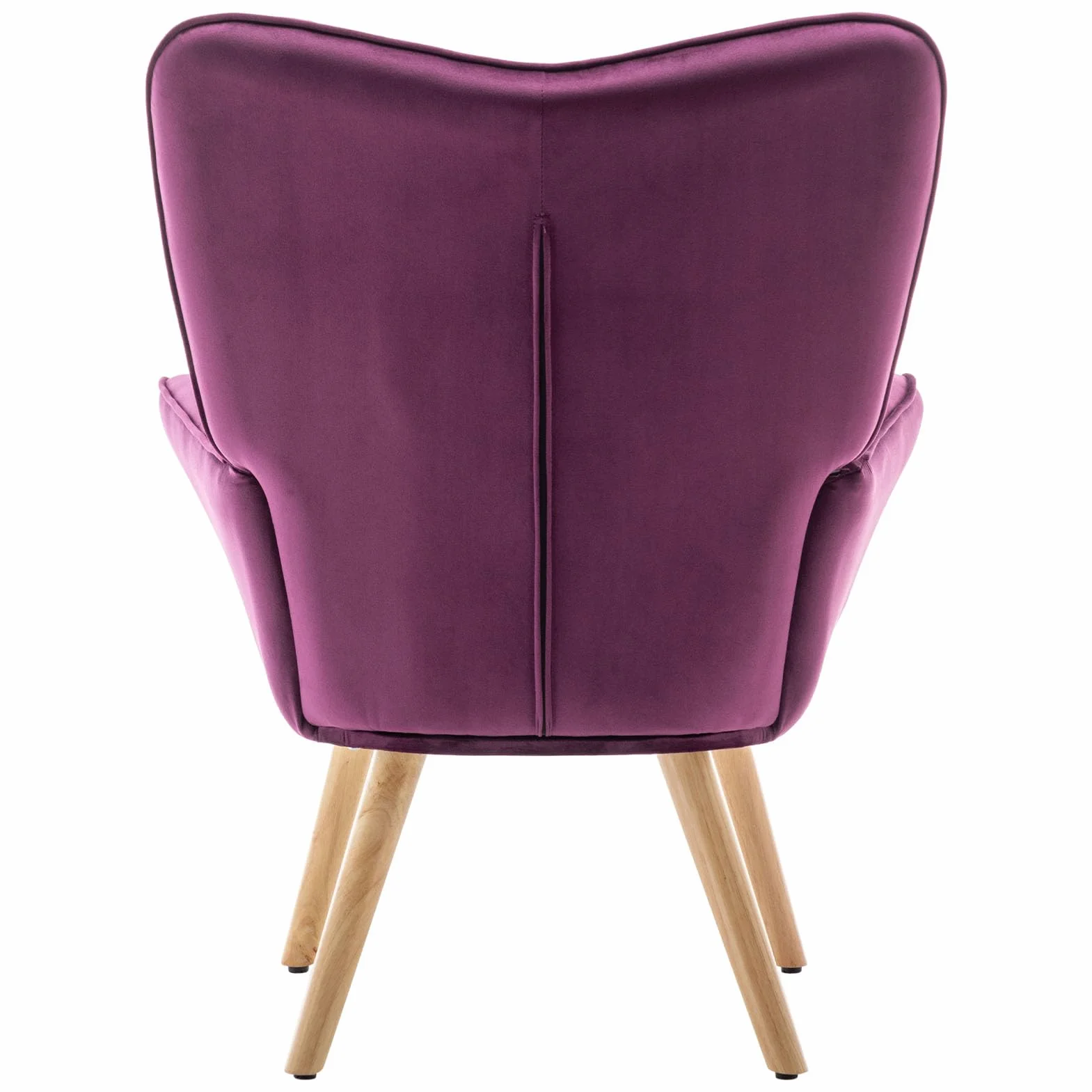 HollyHOME Sillon con Reposapies Salon Sillón Lectura Butacas de Salon Relax Comodos Sillones con Reposapiés Terciopelo Dormitorio, Púrpura