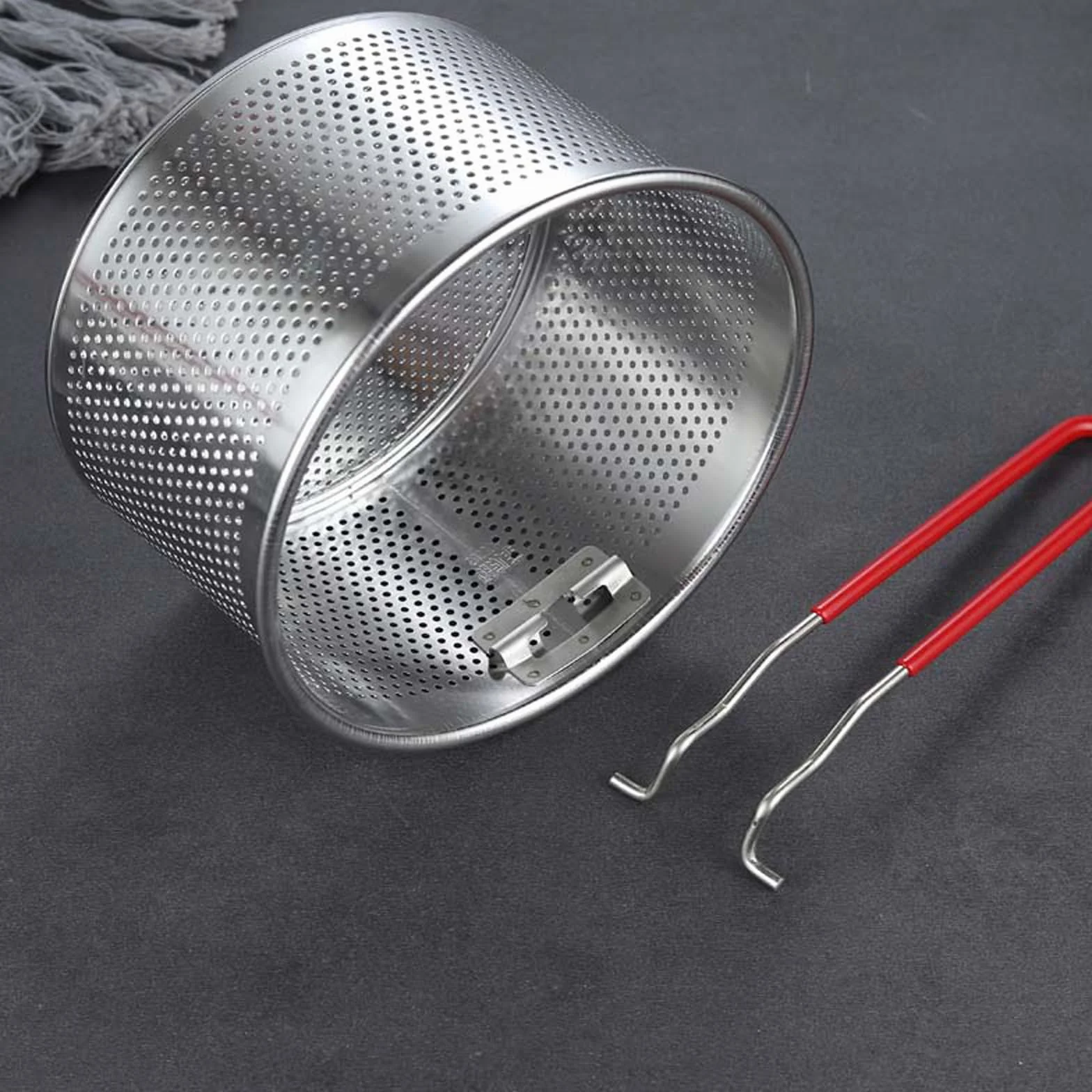 Set de coladores de cocina de acero inoxidable, 2 piezas, colador de pasta con asas desmontables, colador de metal para freidora, colador de cocina para lavar, escurrir, freír, cocinar, cocinar al