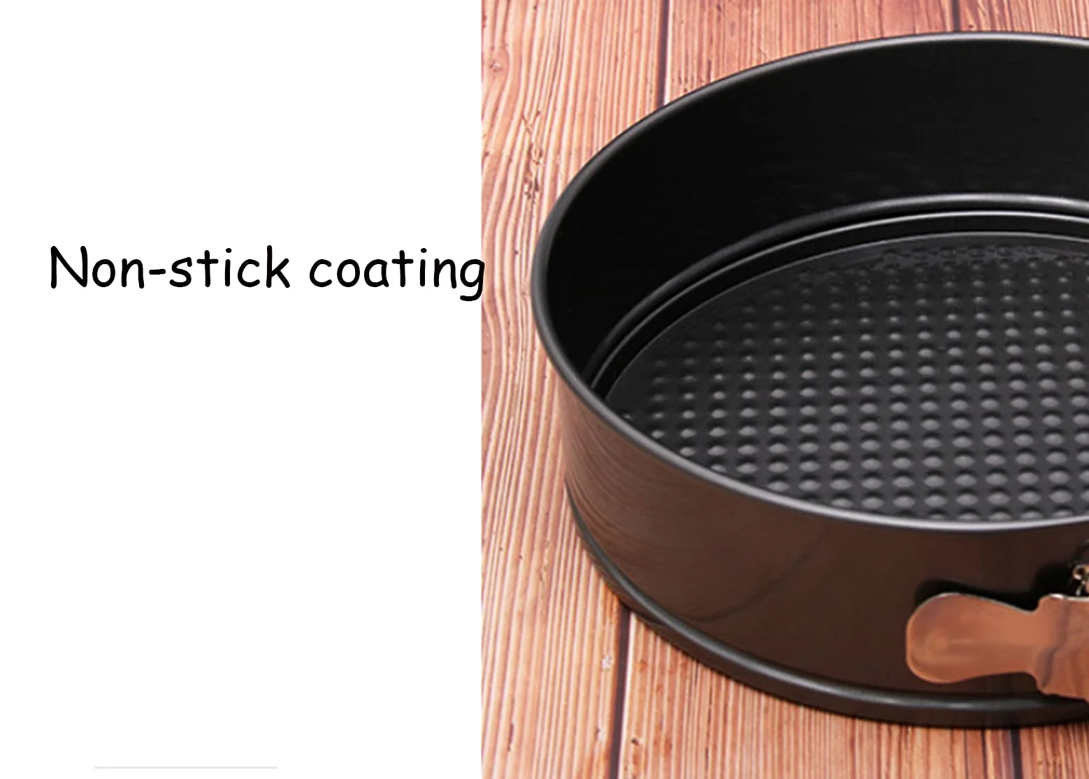 Juego de 3 moldes Desmontables antiadherentes para Tarta de Queso, a Prueba de Fugas, Redondos, Incluye 3 moldes Desmontables de 4", 7" y 9", Color Negro.，4 Inch 7 Inch 9 Inch