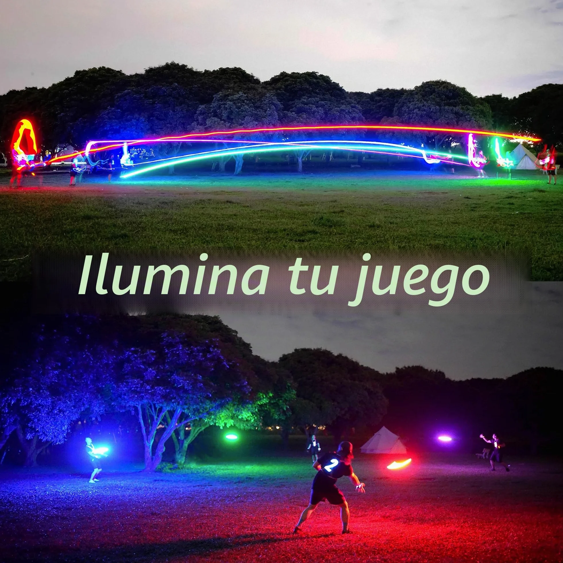 TOSY Flying Disc 36 Leds Recargable Iluminación automática Modos Inteligentes Frisbee 175 g