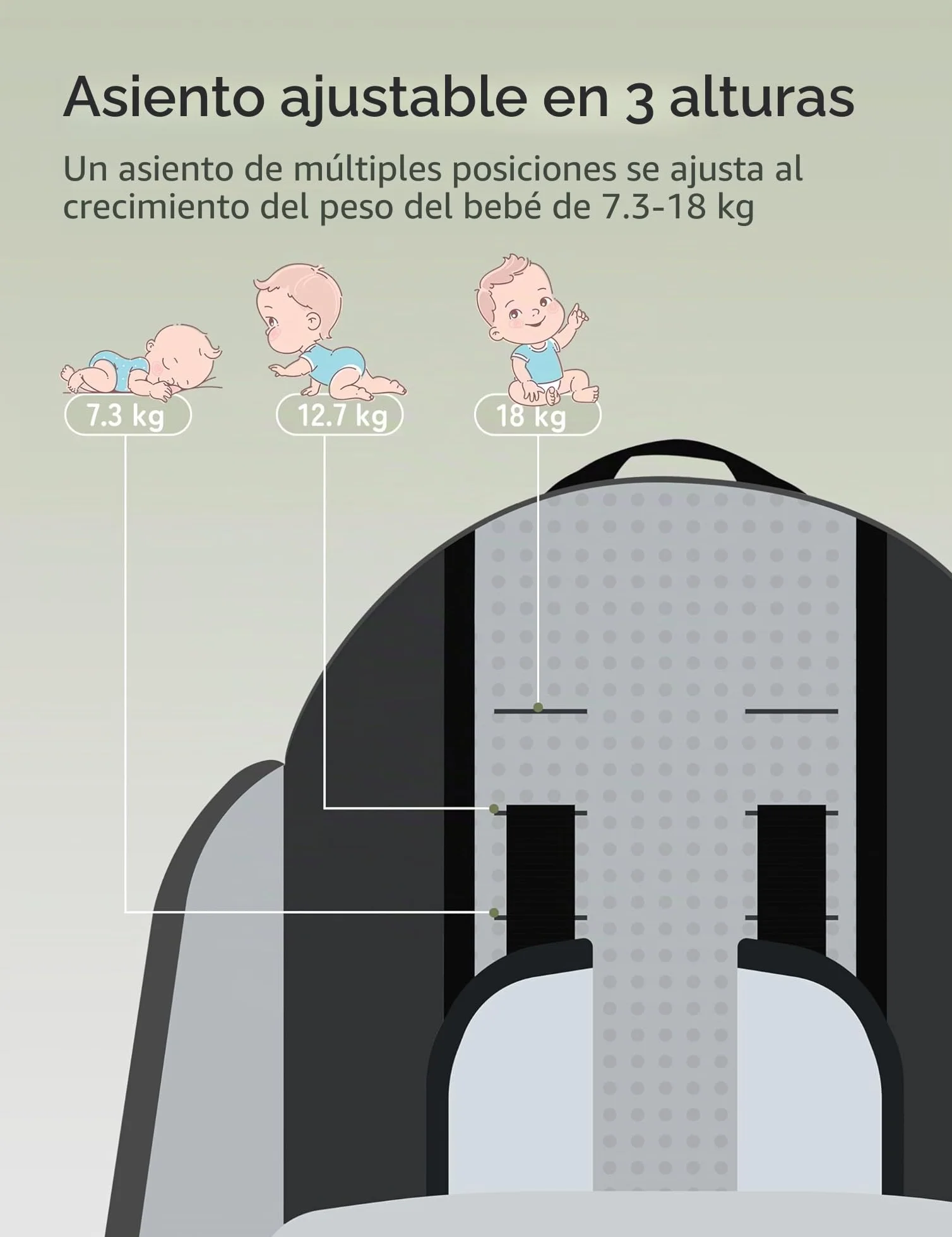 Besrey Mochilas Senderismo Portabebés Portador de Bebé Marsupio Viaje Acampada Asiento Negro