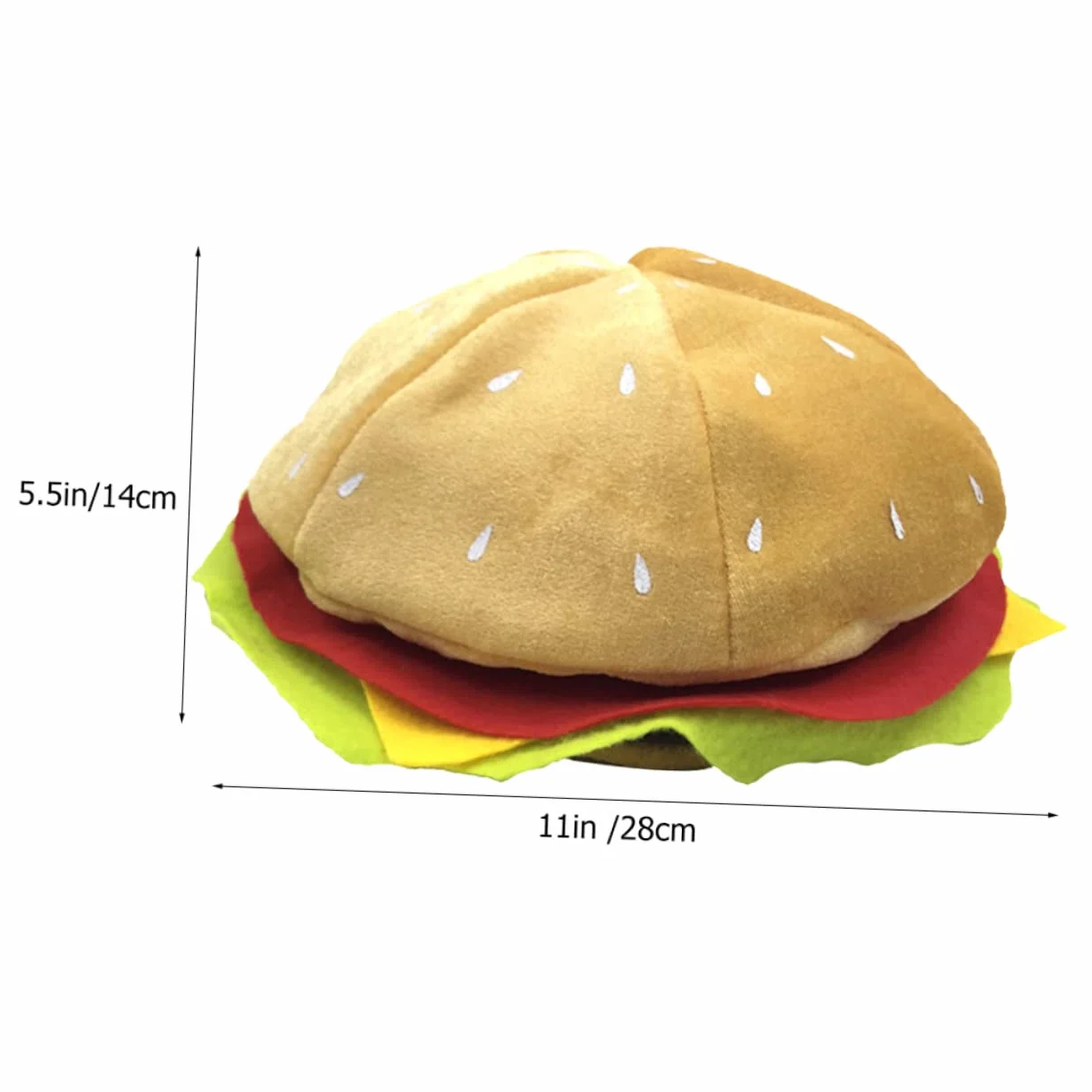 4piezas Sombrero De Hamburguesa Divertido Cosplay y Halloween Gorro De Diseño Adorable y Original Para Adultos