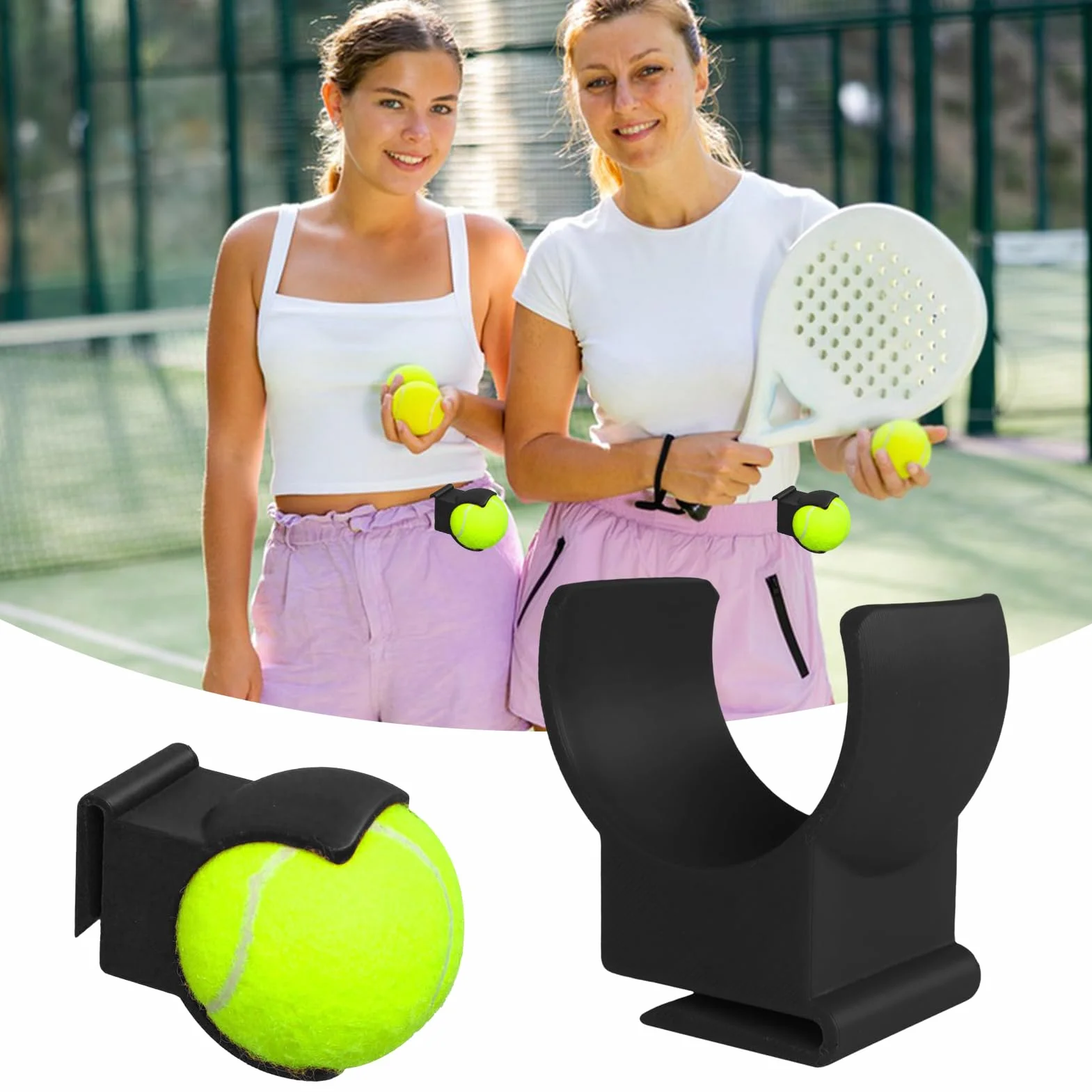 Clip Organizador de Bolas de Tenis, Portabolas de Cintura para Almacenaje Deportivo