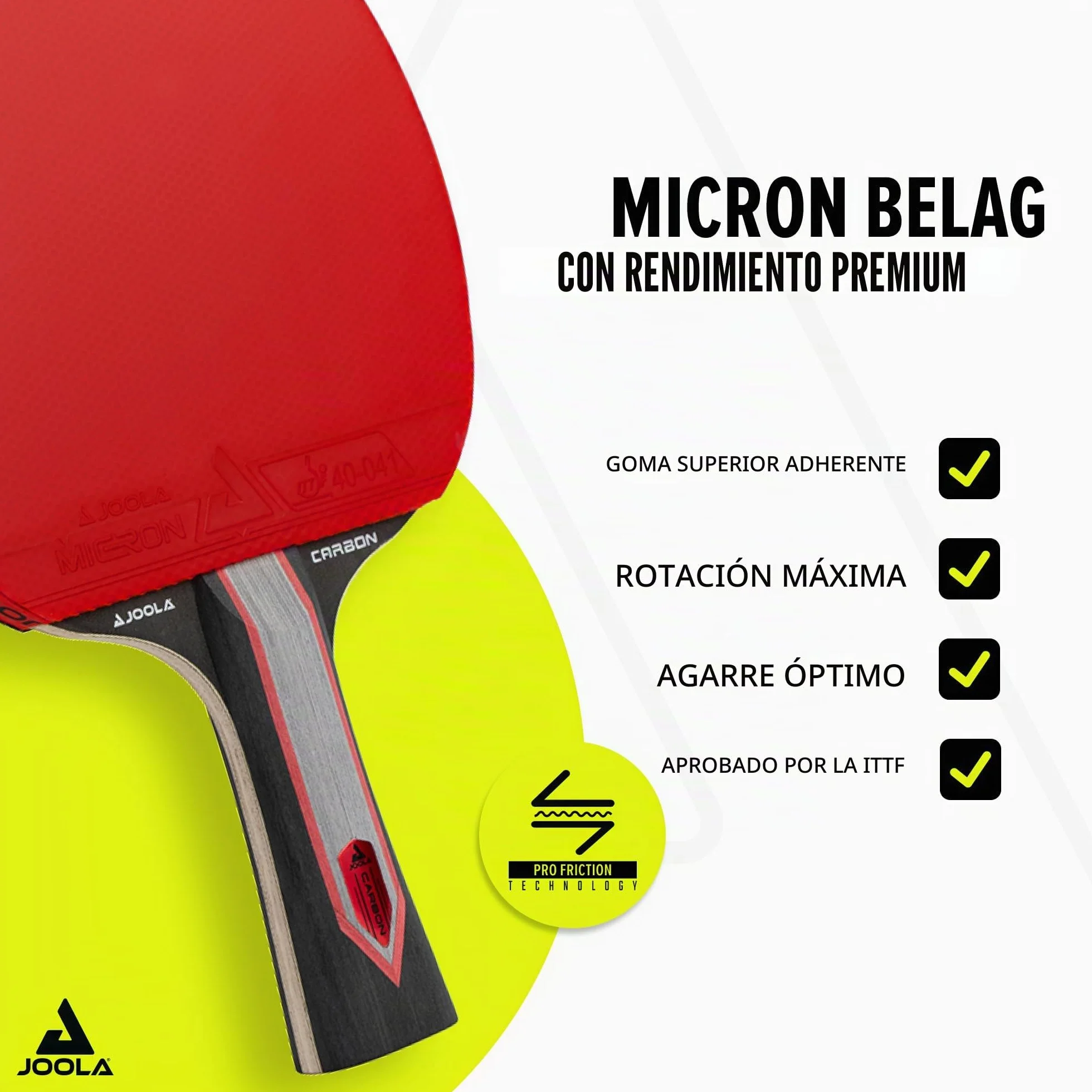 JOOLA Raqueta de ping pong Red Carbon Pro – Raqueta profesional de carbono con caja magnética