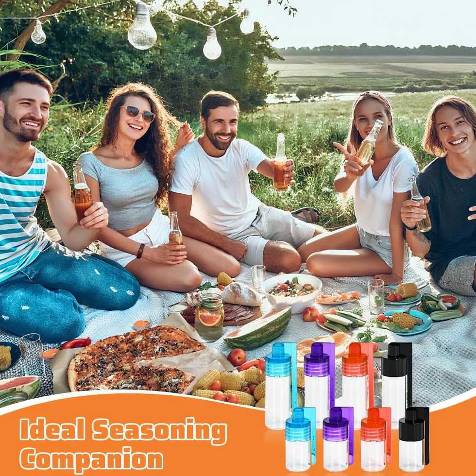 8 PCS Mini Botella de Almacenamiento de Especias Botella de Polvo de Especias con Tapa con Cuchara Bote de Cristal para Polvo de Especia con Embudo Dispensador de Polvos de Especia(2 Tamaños)