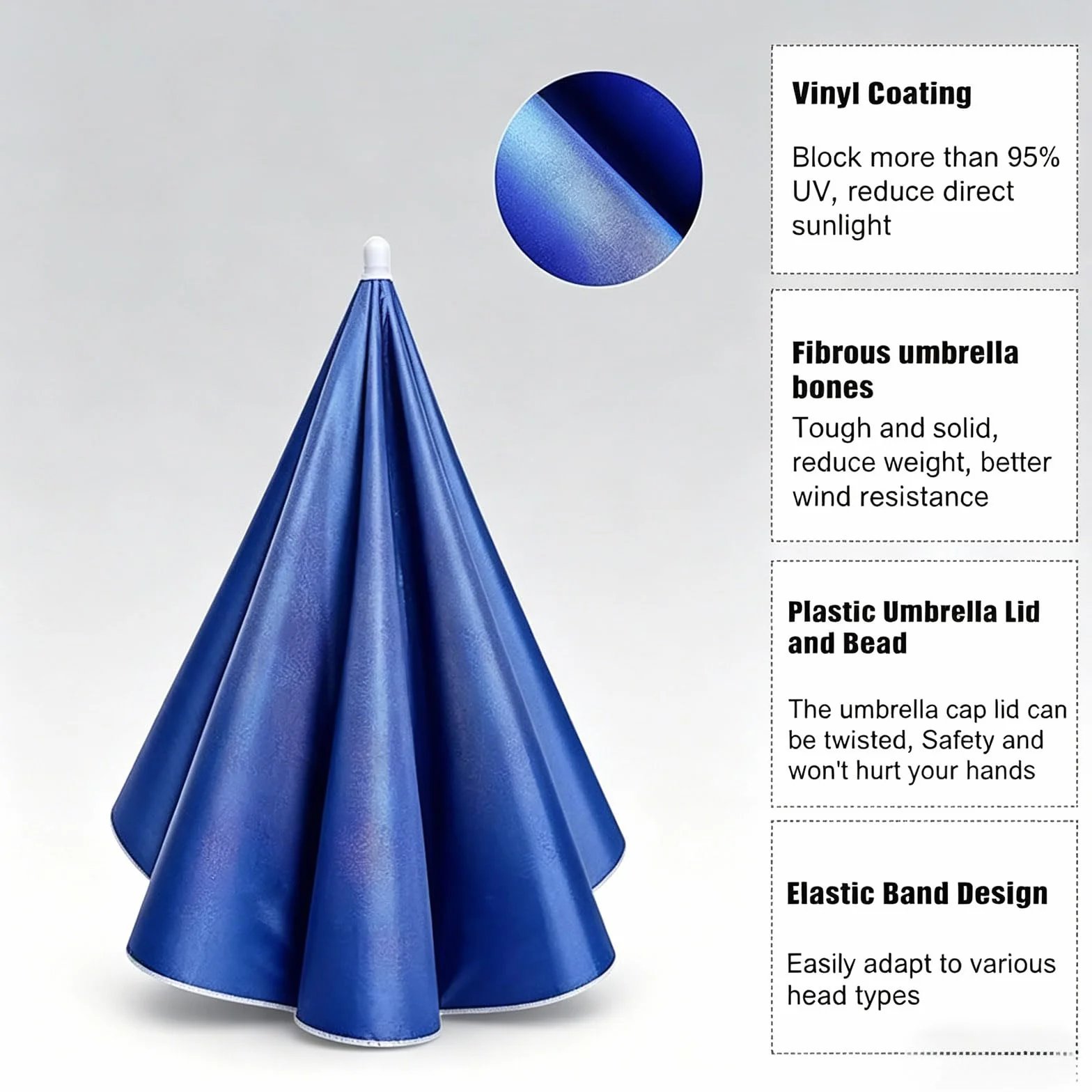 Paraguas de Cabeza 70 cm Sombrero de Pesca Plegable para Senderismo Camping