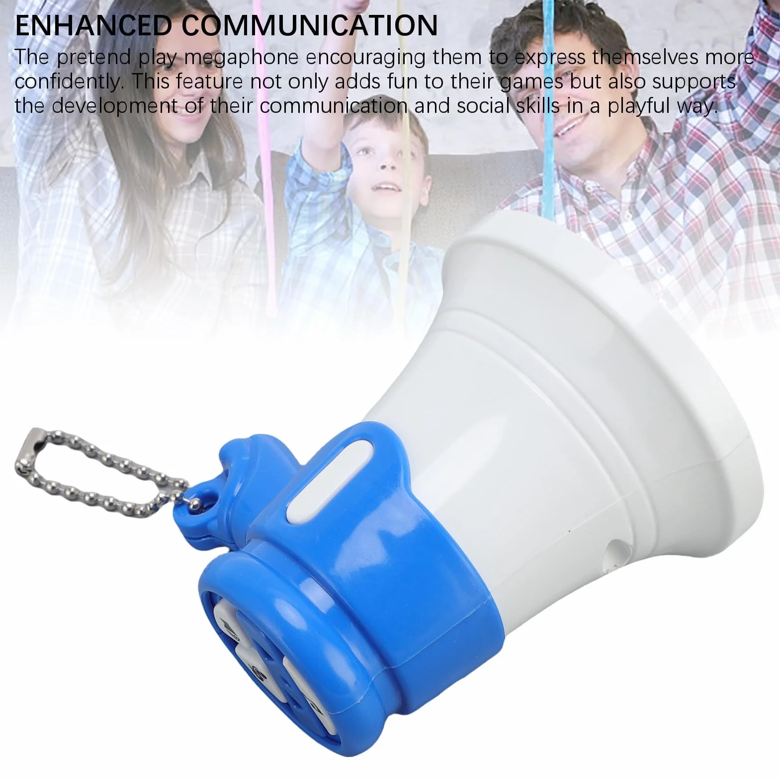 Mini Megáfono Toy 3PCs, Altavoz Musical Llavero con Canciones Integradas, Juguete Portátil de Plástico