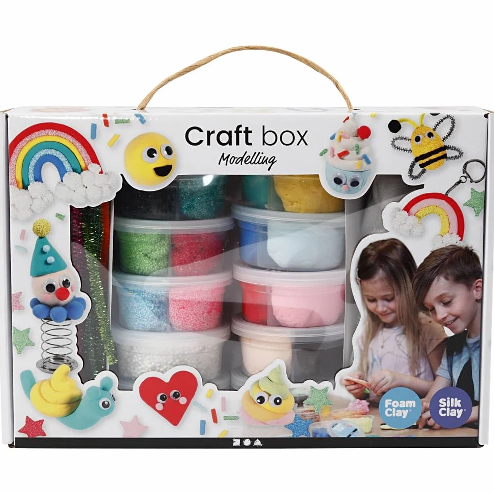 Creativ Company - Arcilla de Espuma y Arcilla de Seda, Caja de Regalo (98120)
