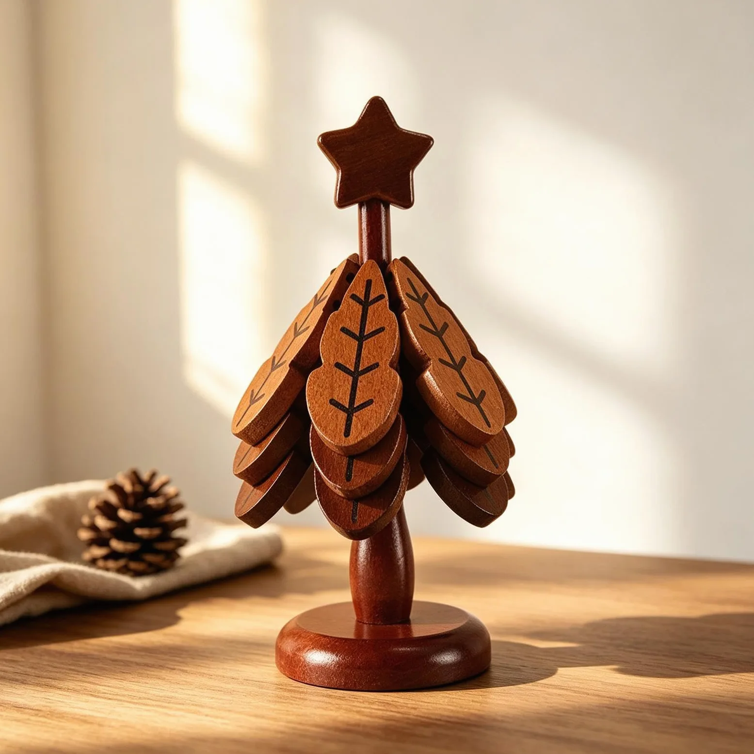 Salvamanteles para comida caliente Posavasos de cocina decorativos | Juego de protectores de ollas con forma de árbol de Navidad para encimera, sartenes, cena, taza, apartamento
