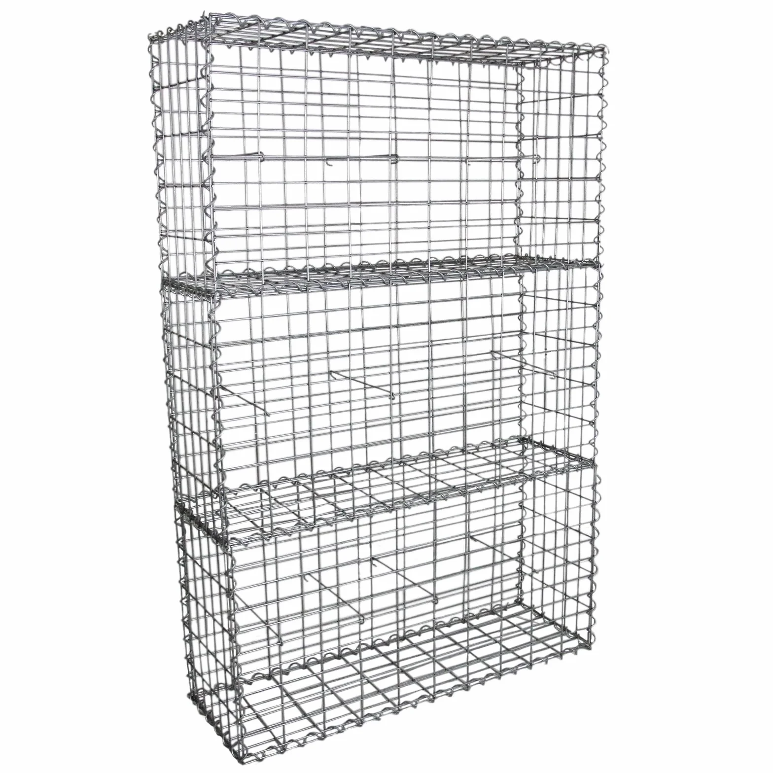 3 Cestas de Gaviones Metálicos 100x50x30cm para Paisajismo Decoración Jardín Exterior Gaviones Resistentes a la Intemperie y Corrosión con Par de Guantes Protectores 90 Conectores + 12 Ganchos GRATIS