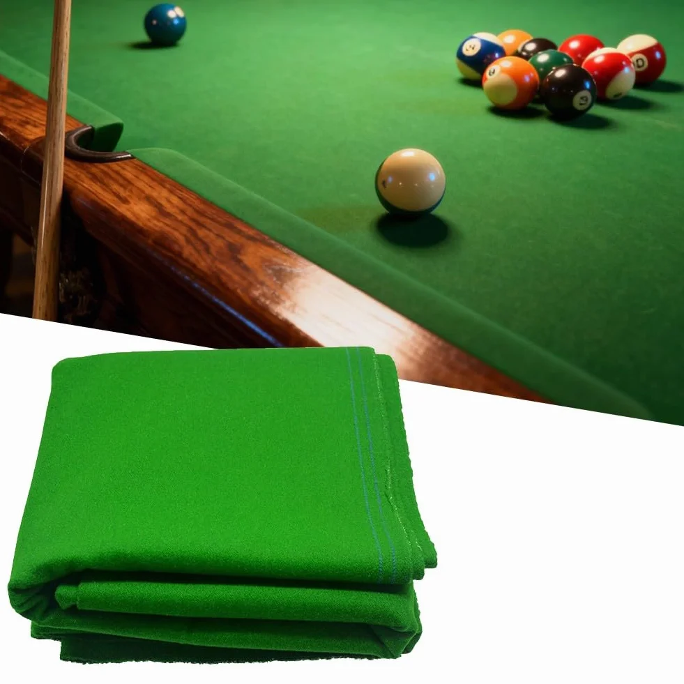 Mantel de fieltro para mesa de billar 9x5 pies, verde, suave, resistente