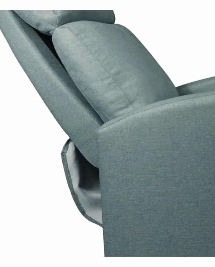 Home Heavenly® - Sillón Relax reclinable Manual Nexus Sofá Individual. Butaca para salón con reposapiés, Compacto. Sistema por Empuje. Verde Agua