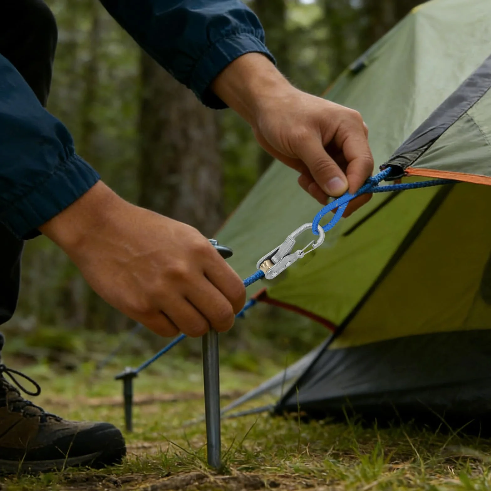 Tensores de Cuerda para Paracord con Hebilla de Leva de Metal para Tiendas, Navegación y Carga de Camiones