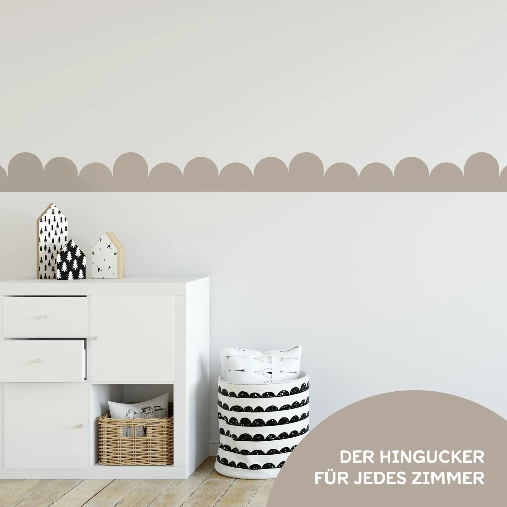 Borde 200 x 15 cm para habitación de niños, decoración para habitación infantil, estilo escandinavo, adhesivo de pared para niños, niñas, niños Y034 (Fangio)