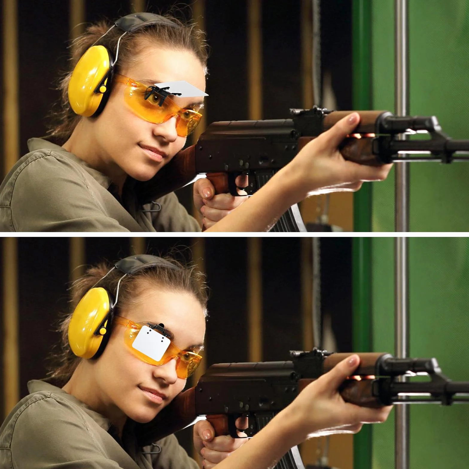 BORDEAG Parche Para Gafas De Tiro Con Arco y Bisel, Ayuda Al Objetivo Para Visor De Vista