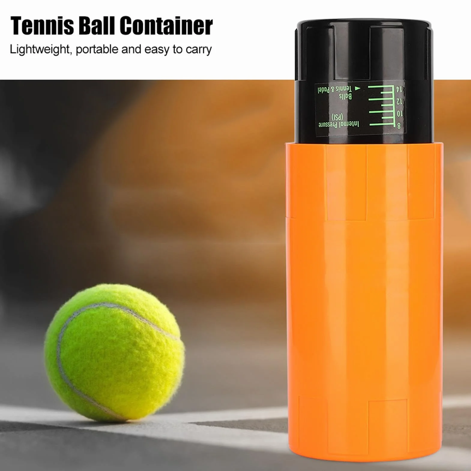 Salva-pelotas de tenis – Revive el Presurizador Para Pelotas De Tenis, Pelotas De Pádel Con Fieltro HV De Alta Visibilidad, Mantiene La Reparación De Deportivos Para Contenedores, Contenido