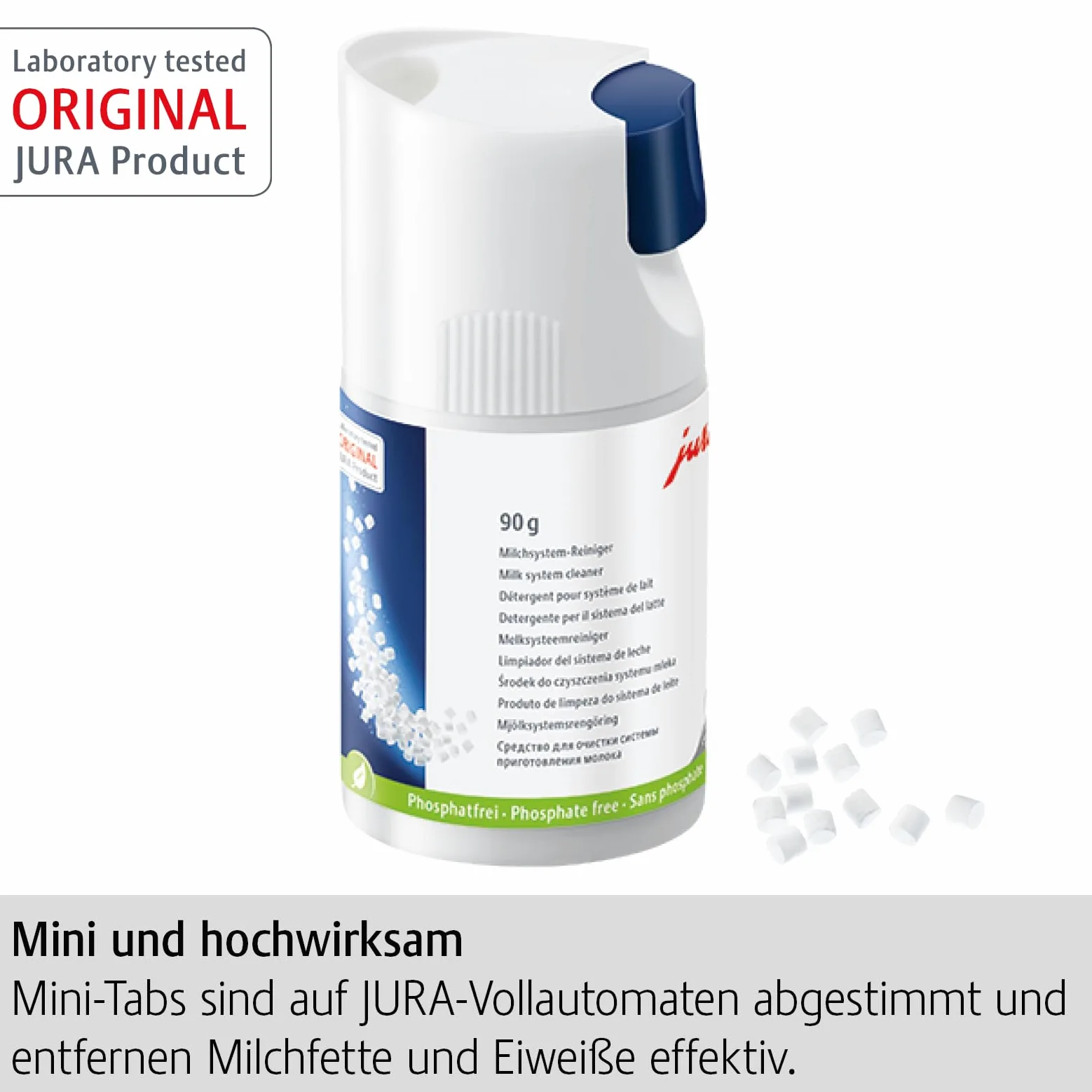 JURA Kit de cuidado original con certificado TÜV, 3 cartuchos de filtro CLARIS Smart+, 6 pastillas de limpieza, 2 tubos de leche, 1 limpiador de sistema de leche mini pastillas (90 g) – 25065 | 3 x Claris Smart+ + 6 pastillas de limpieza + 2 tubos de lech