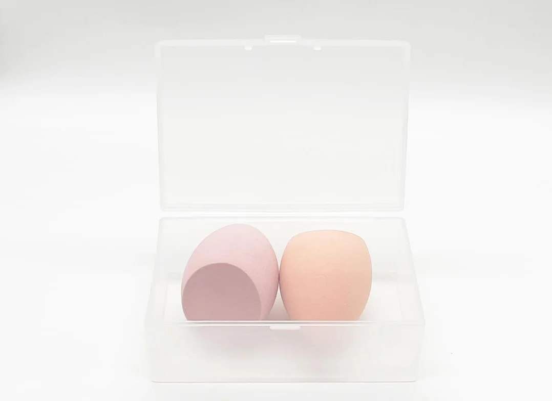 Almohadilla de algodón transparente para viaje, gran capacidad, caja de almacenamiento con material de polipropileno, hermoso diseño, multiusos (Travel storage box)
