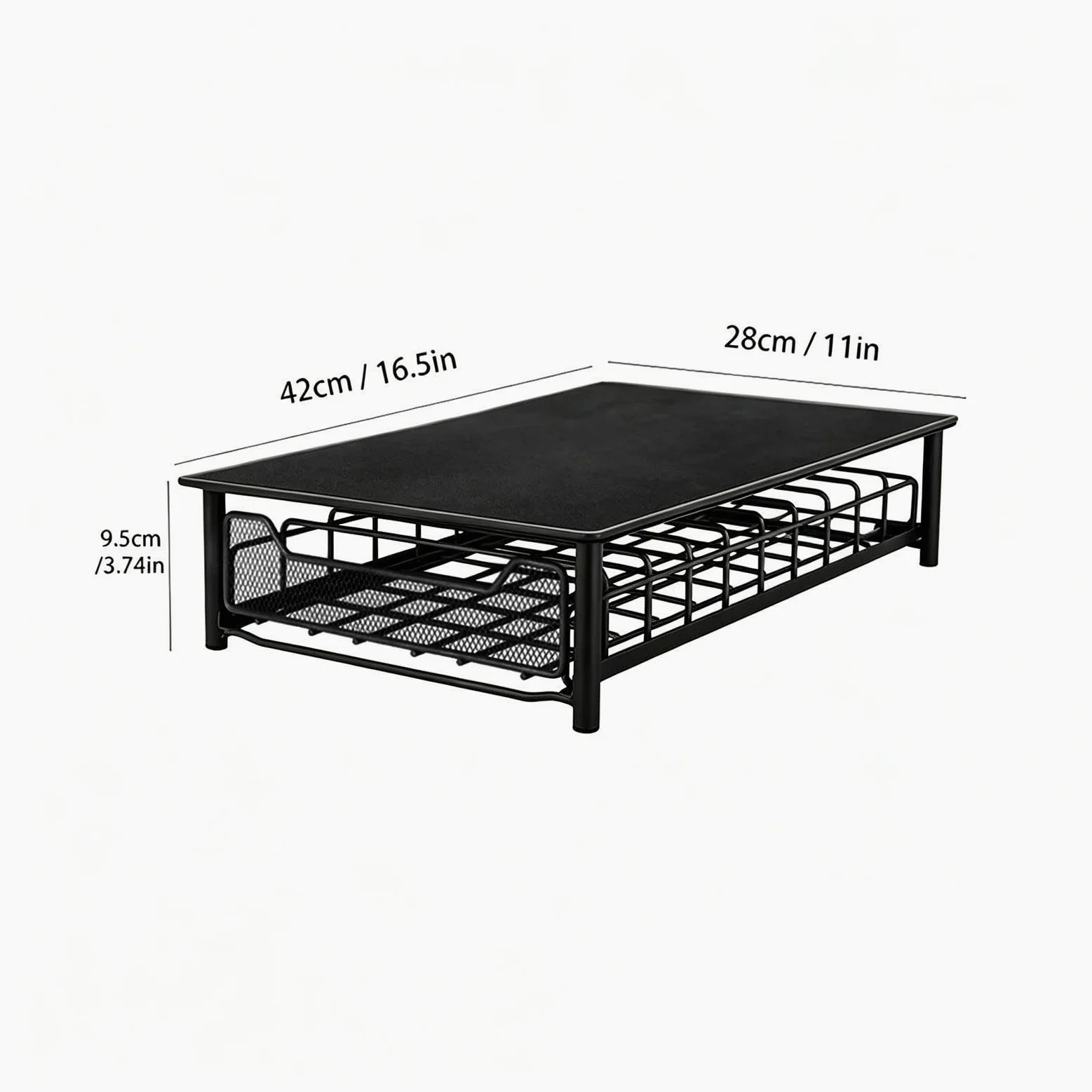 Organizador de Cápsulas de Café Resistente de Alambre Metálico con | Cajón Deslizante Organizador de Cápsulas para Cocina, Salón, Apartamento, Tostadora,