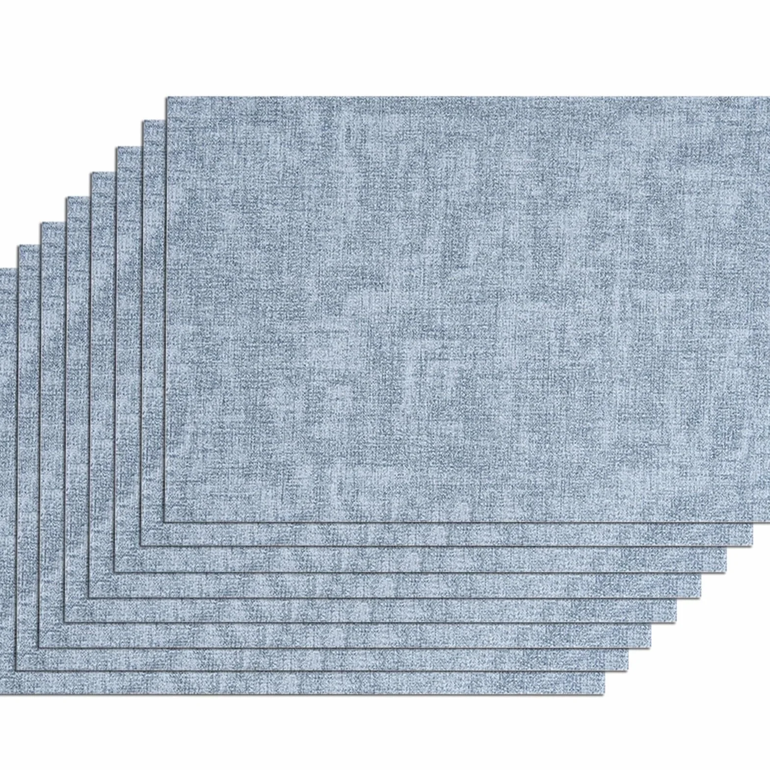 Salvamanteles Salvamanteles, Manteles Individuales de Cuero sintético (Paquete de 4/6/8), Multicolor, 43 x 30 cm(Blue,Set of 8)