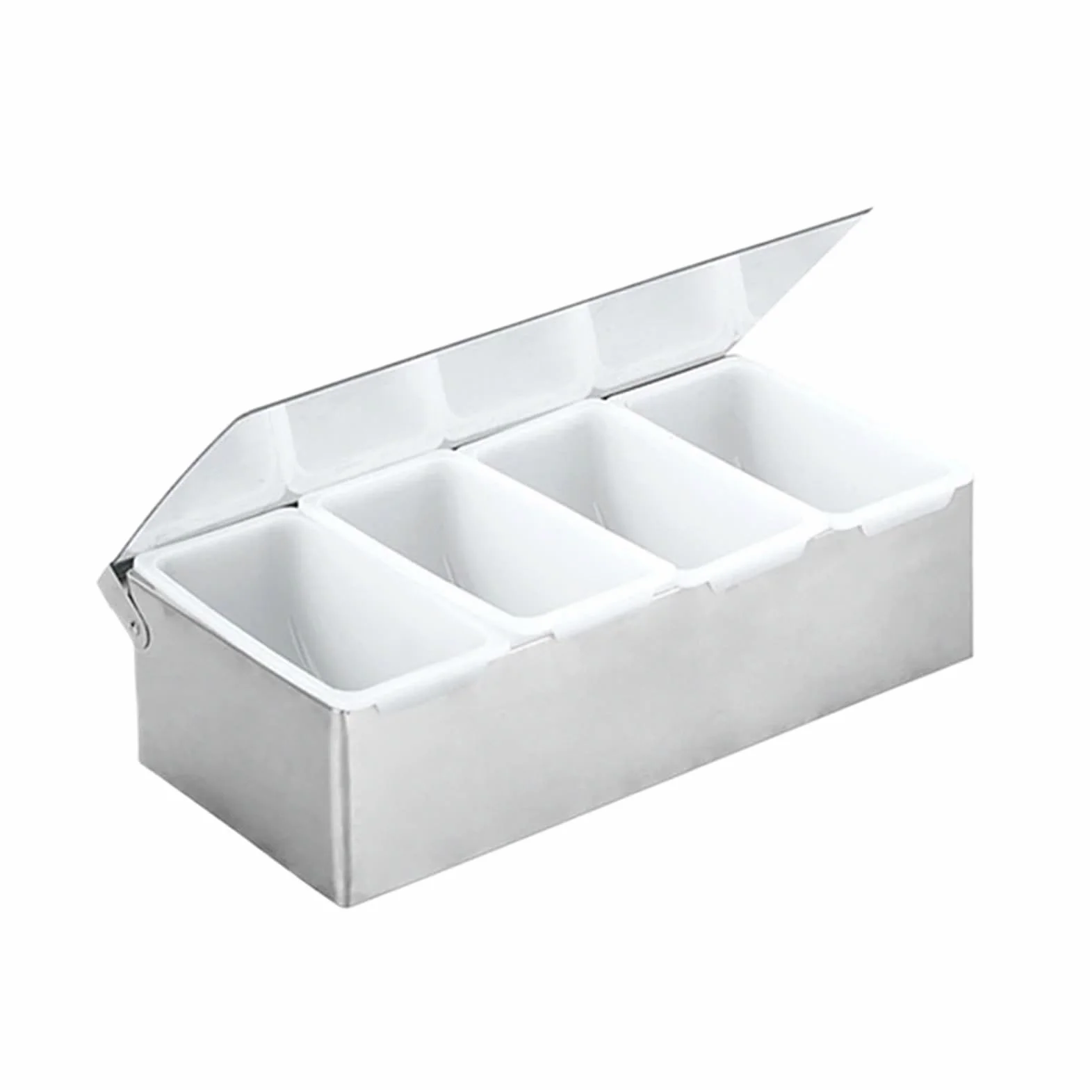 Dispensador de condimentos acero inoxidable con 6 compartimentos(4 Compartments)