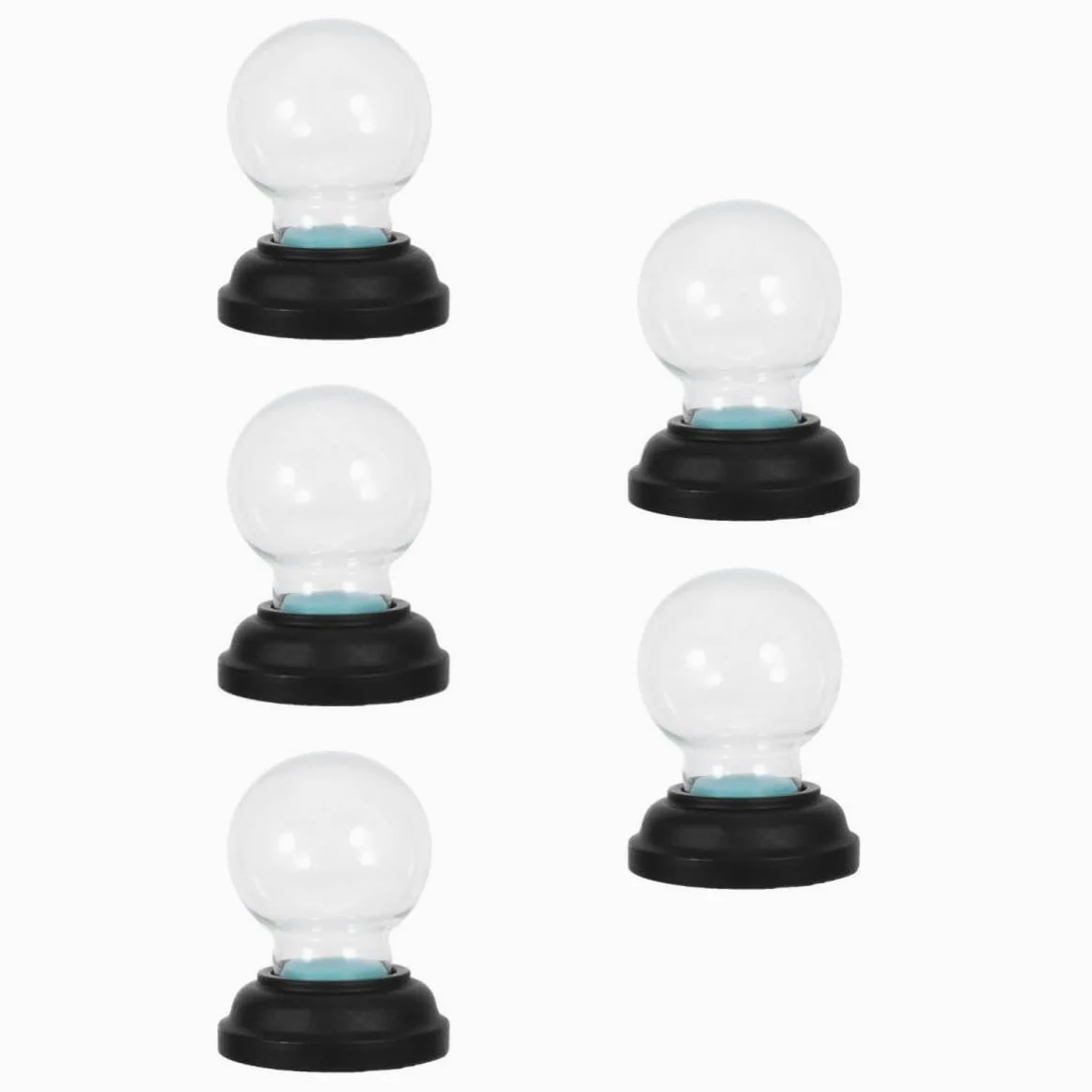 TOYANDONA 5 Piezas Cúpula de Bola de Nieve Navideña de Vidrio 3 Pulgadas | Tapa de Rosca, Diseño Reutilizable y Fácil de Limpiar, para Manualidades DIY y Decoración de Navidad