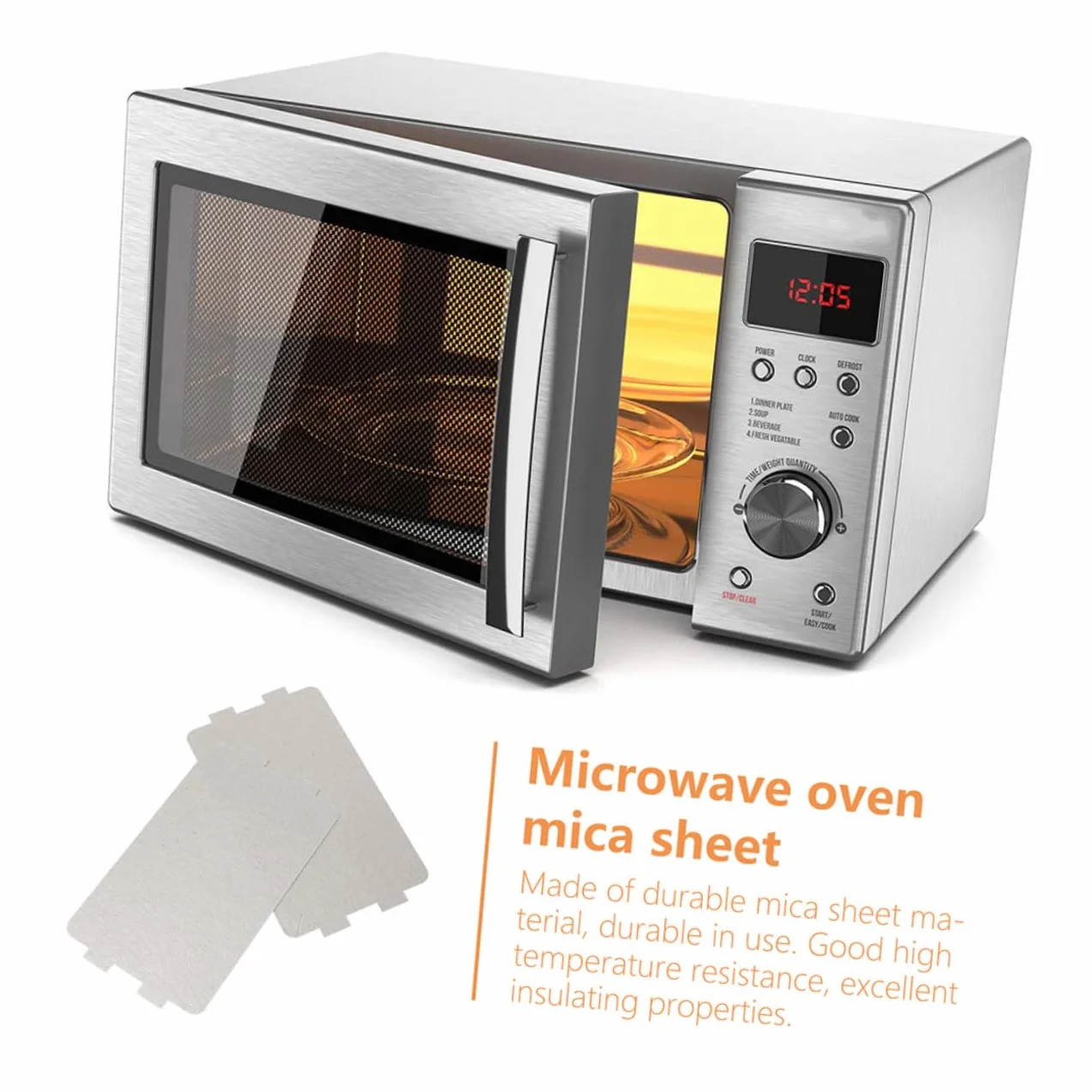 Alipis 6piezas Placa Mica Microondas Resistente Al Calor Cubre Guía Onda Microondas Compatible Aislamiento y Protección Contra Quemaduras