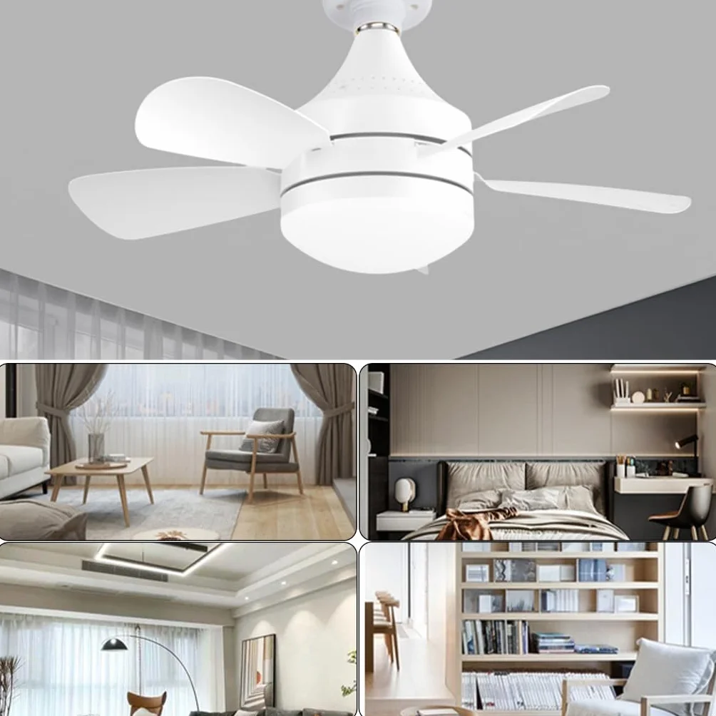 Ventilador de techo LED ajustable con viento fuerte, distribución uniforme de iluminación eficiente de energía para el hogar, recámara, oficina