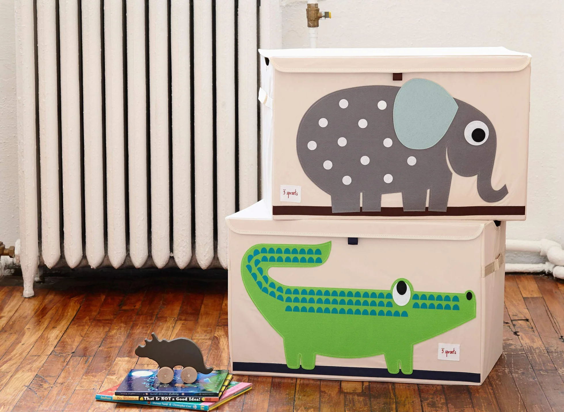 3 Sprouts Baúl para Juguetes Infantil Caja de Almacenaje Organizador Cocodrilo