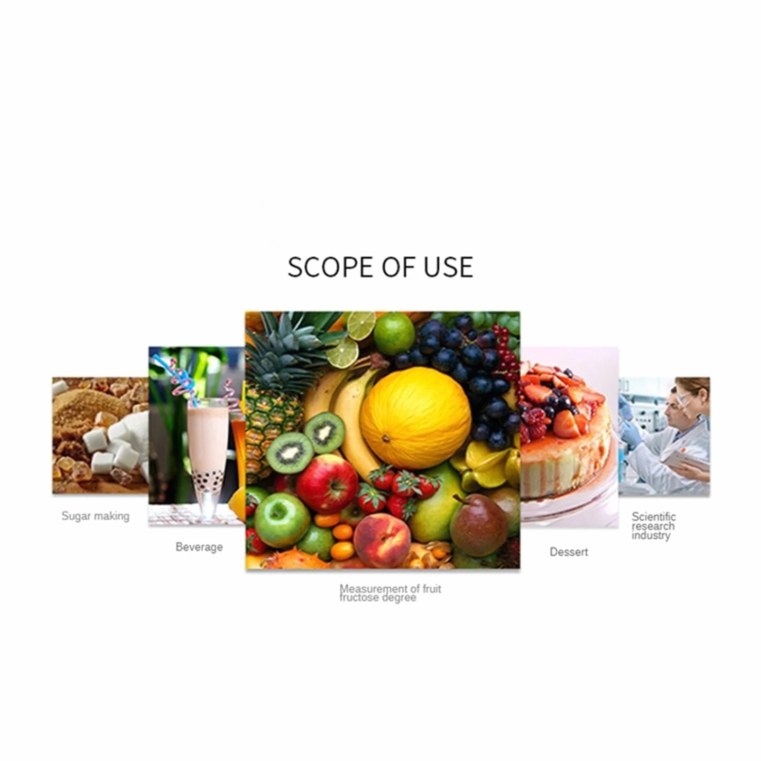 0-55% Digital Meter Tester Refractómetro Profesional con batería Jugo de Frutas Bebidas Medidor de azúcar Alta concentración