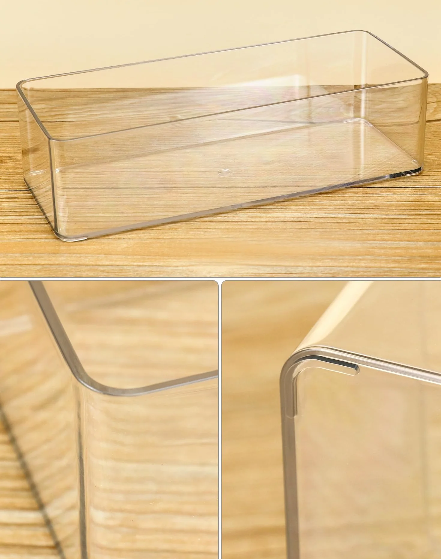 QWORK® 2 Piezas Caja de Almacenamiento para Bolsas de té acrílicas, Organizador de Bolsas de té para Bolsas de té, Bolsas de café, cápsulas de café, edulcorantes, azúcar y más