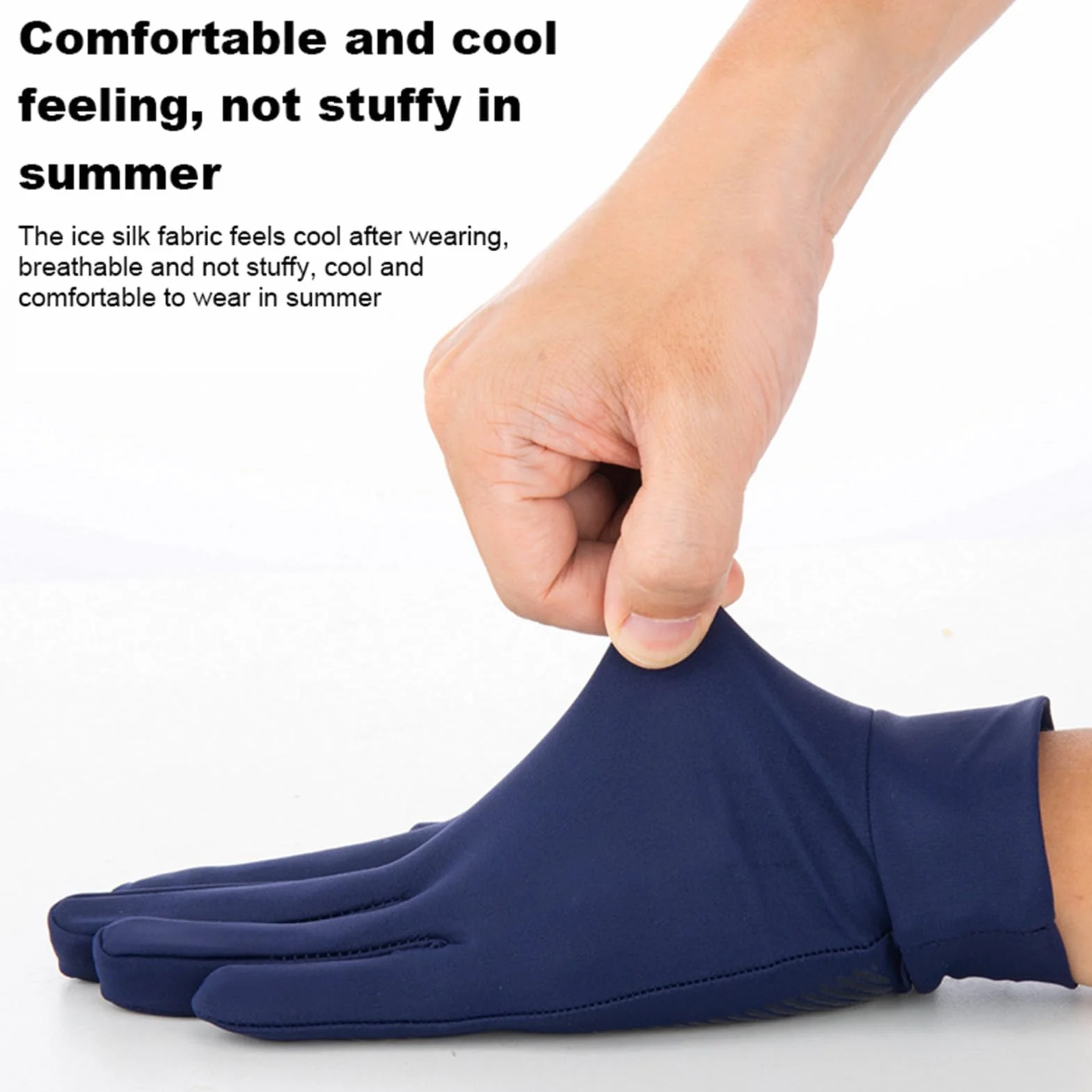 Guantes de protección solar UV para mujer - Guantes de conducción verano antideslizantes de seda de hielo
