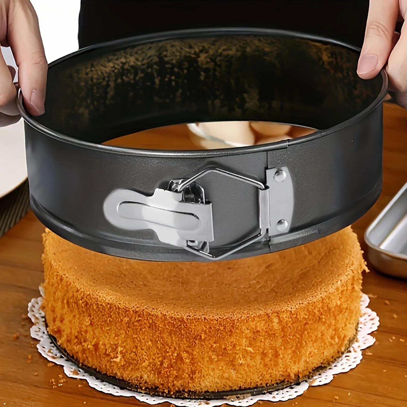 Molde Desmontable,6 inch (aprox. 16 cm) Molde Tarta Desmontable,Molde Pan,Molde Tarta con revestimiento antiadherente inferior extraíble,Moldes Reposteria,Apto para pasteles,pizzas y panqueques