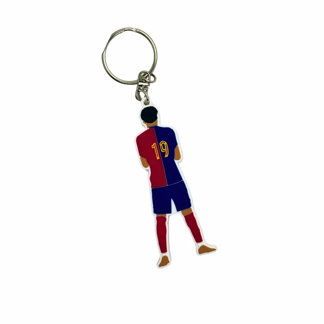 Llavero de goma 8 cm diseño láminas 304 malla barco blaugrana regalo aficionados Barcelona