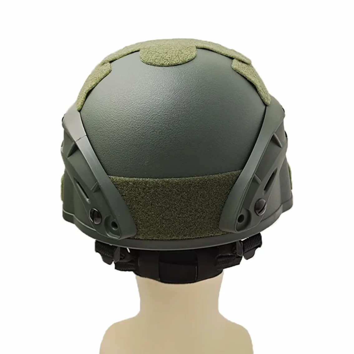 Casco táctico, Casco rápido de Airsoft, Casco Militar Tipo PJ, Casco de Paintball, Lado Ajustable NVG Mount Protective Bump Casco para Caza - 22.05-23.62 Pulgadas/Verde